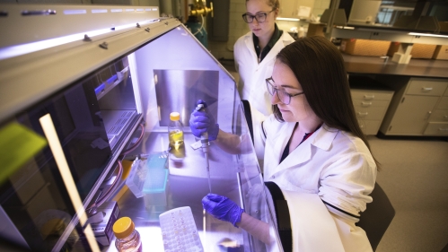 Emily Hanselman in lab