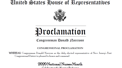 Proclamation Honoring 2020 Nurses' Month