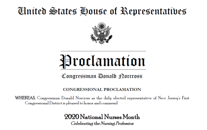 Proclamation Honoring 2020 Nurses' Month